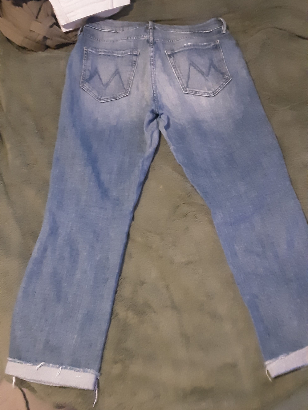 Mother New Lt Blue Jeans, Button Fly, Frayed Edge/ Distressed, Raw Hem 29 - Picture 6 of 10